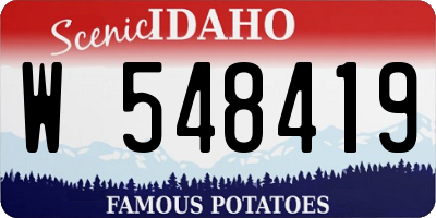 ID license plate W548419
