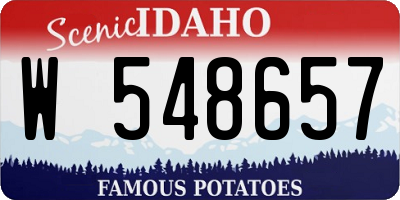 ID license plate W548657