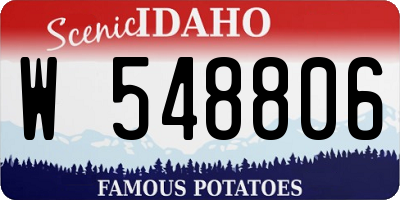 ID license plate W548806