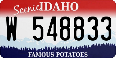 ID license plate W548833