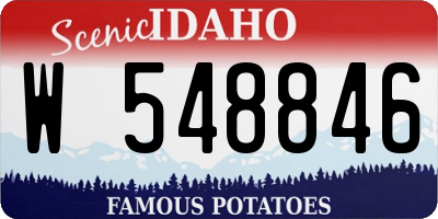 ID license plate W548846