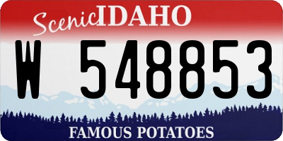 ID license plate W548853