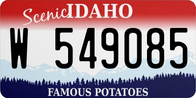 ID license plate W549085