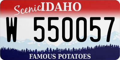 ID license plate W550057