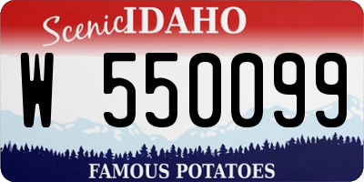 ID license plate W550099