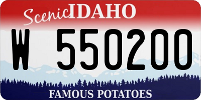 ID license plate W550200