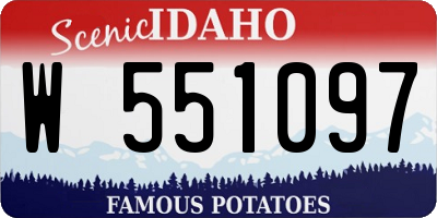 ID license plate W551097