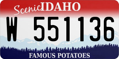 ID license plate W551136