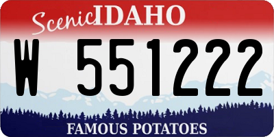 ID license plate W551222