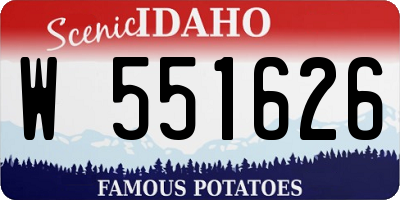 ID license plate W551626