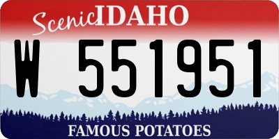 ID license plate W551951