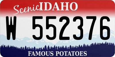 ID license plate W552376