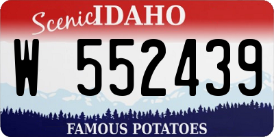 ID license plate W552439