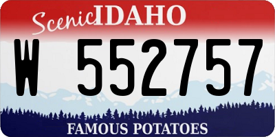ID license plate W552757