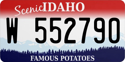 ID license plate W552790