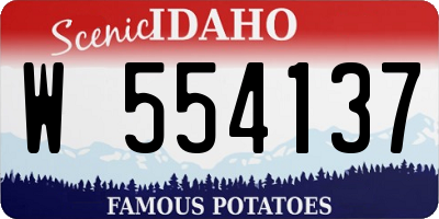 ID license plate W554137