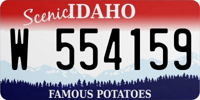 ID license plate W554159