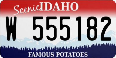 ID license plate W555182