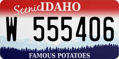 ID license plate W555406