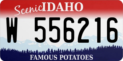 ID license plate W556216