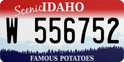 ID license plate W556752