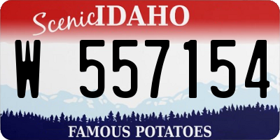 ID license plate W557154