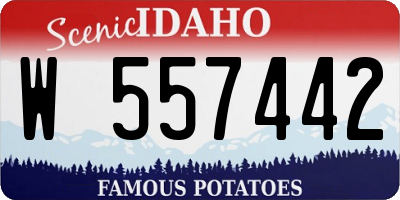 ID license plate W557442