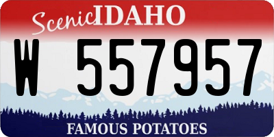 ID license plate W557957