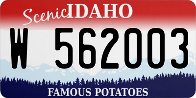 ID license plate W562003
