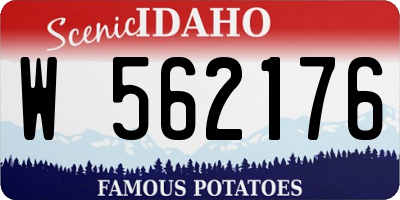 ID license plate W562176