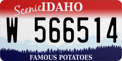 ID license plate W566514