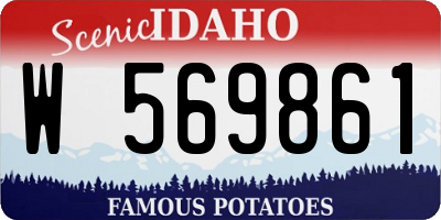 ID license plate W569861