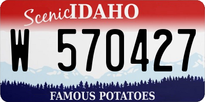 ID license plate W570427