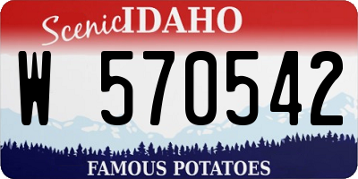 ID license plate W570542