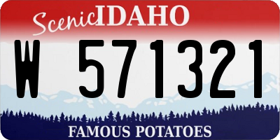 ID license plate W571321