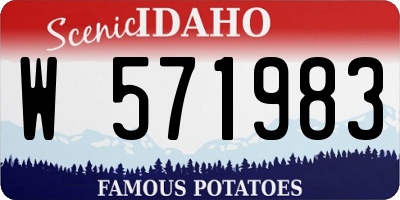 ID license plate W571983