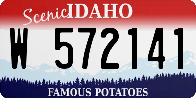 ID license plate W572141