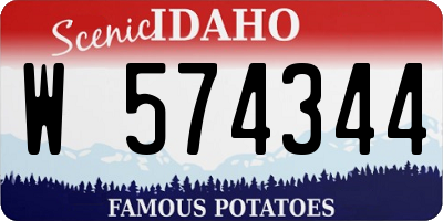 ID license plate W574344