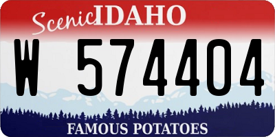 ID license plate W574404