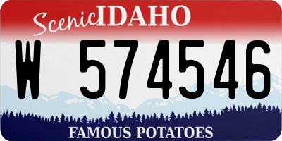 ID license plate W574546