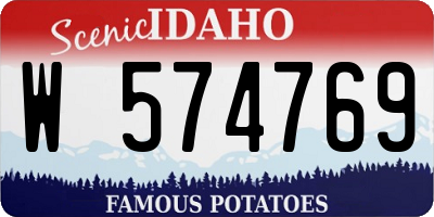 ID license plate W574769