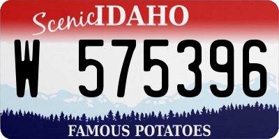 ID license plate W575396