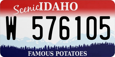 ID license plate W576105
