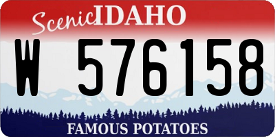 ID license plate W576158