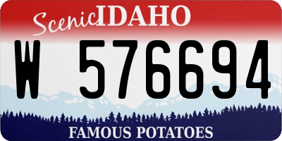 ID license plate W576694