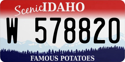 ID license plate W578820