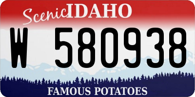 ID license plate W580938