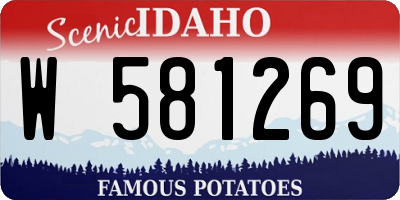 ID license plate W581269