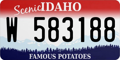 ID license plate W583188