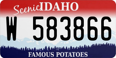 ID license plate W583866